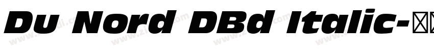 Du Nord DBd Italic字体转换